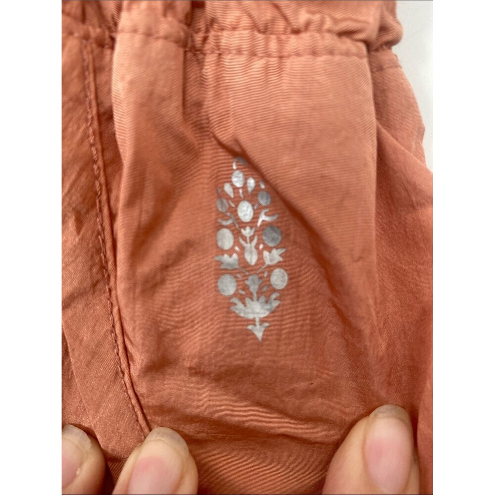FP Movement by Free People High-Waist Smocked Shorts Rust Orange Sz M Athletic - Picture 5 of 11